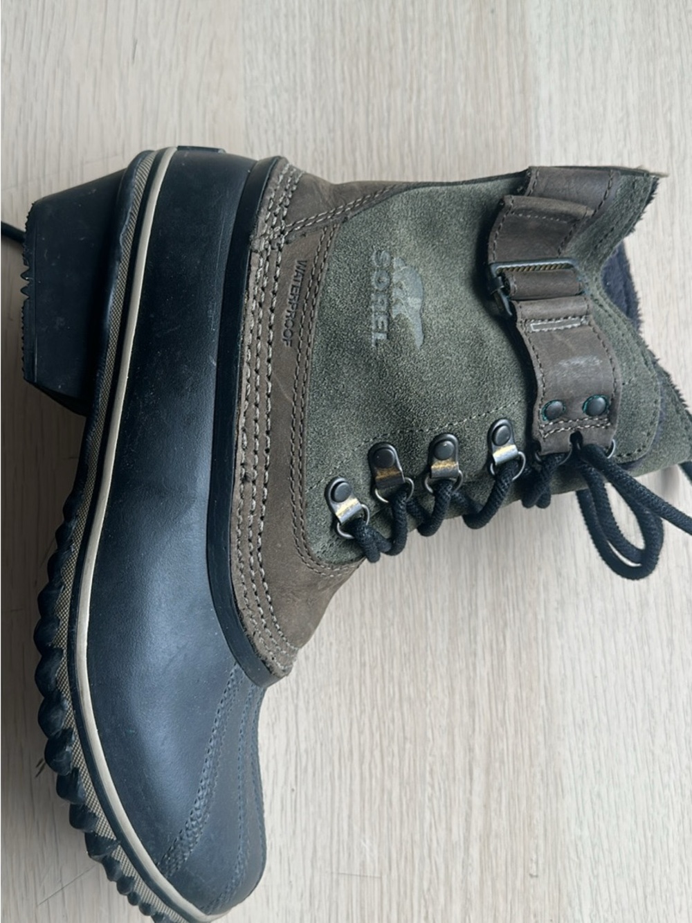 Sorel Olive and Brown Waterproof Lace-Up women’s  Boot